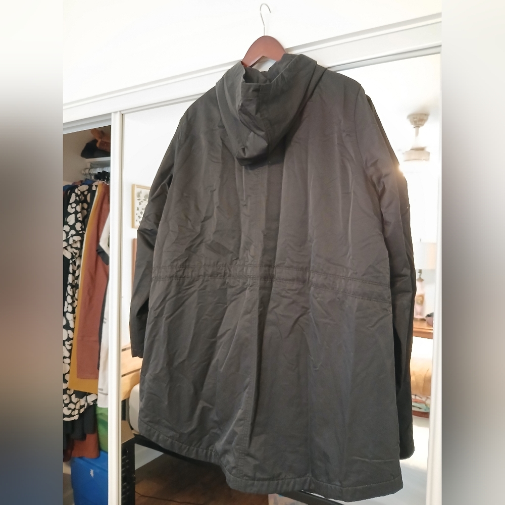 Eilleen Fisher Nylon Cotton Outerwear Hooded Jacket - Picture 5 of 8